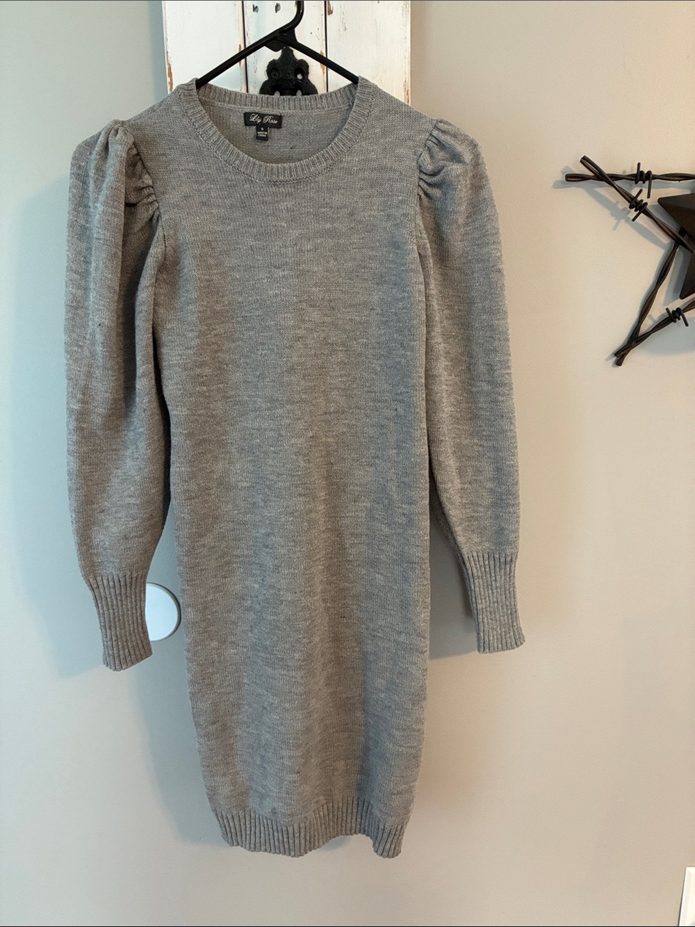 Lily Rose gray sweater dress